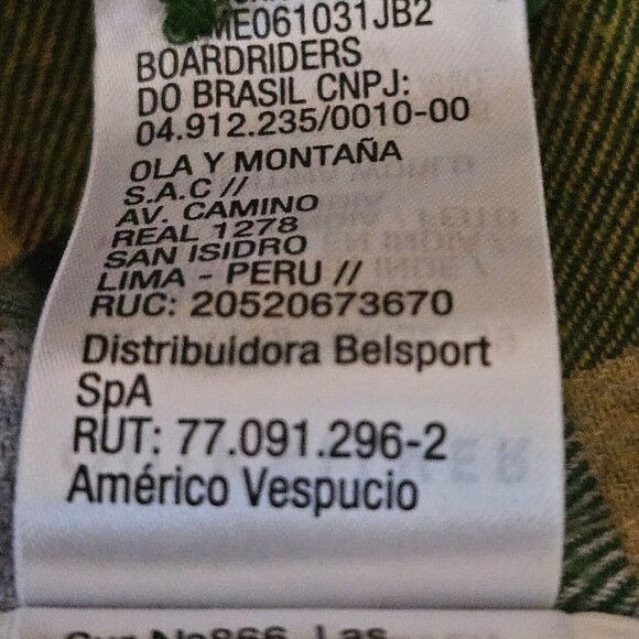 Quiksilver Mens Plaid Flannel Shirt Yellow/Green Long Sleeve Button-Up XL - Picture 12 of 16